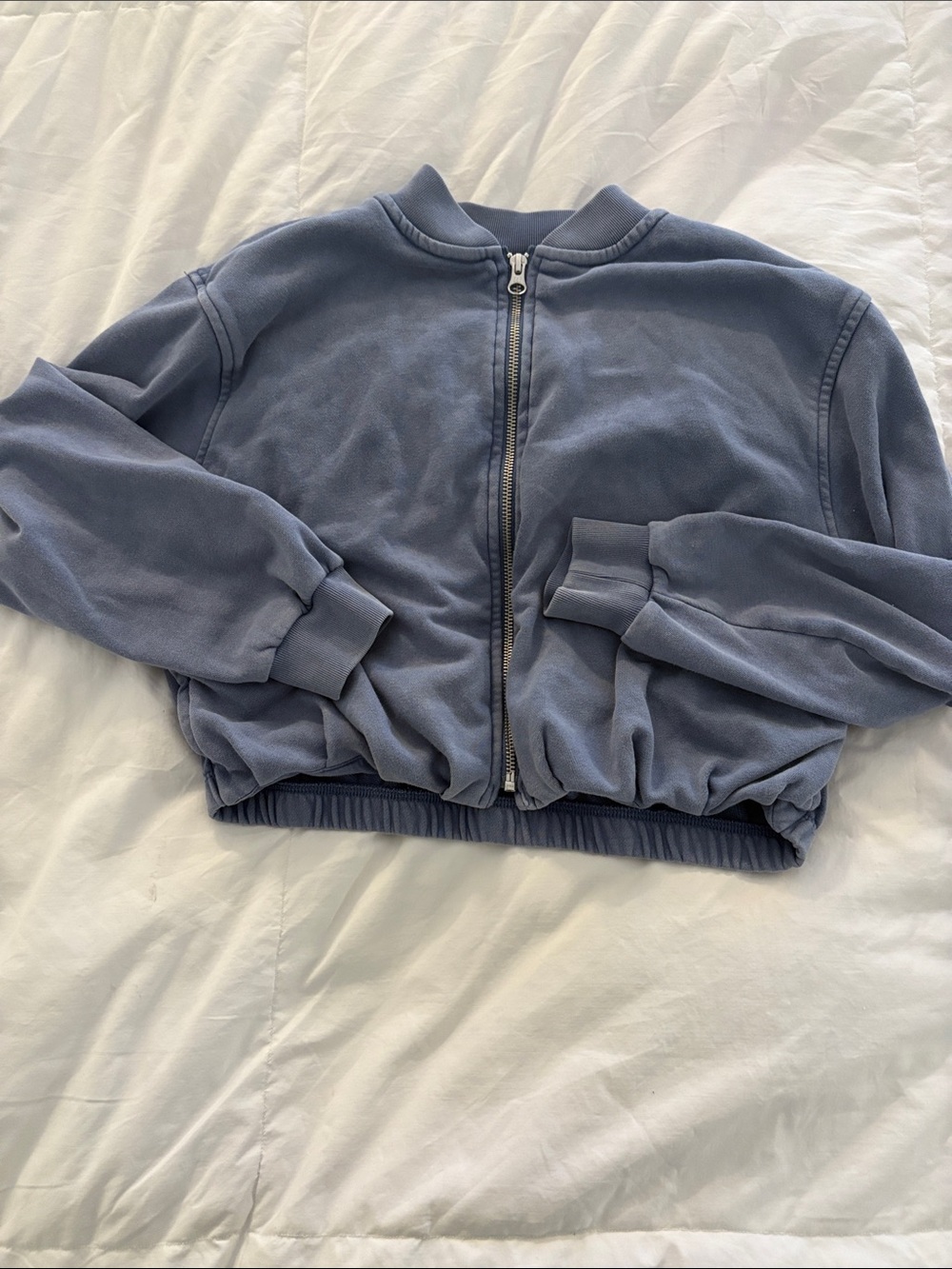 GAP Kids Dusty Blue Zip-Up Bomber Jacket